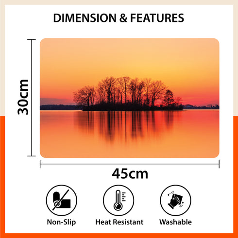 Polypropylene Table Mats & Coasters for Dining Table at Home (Loch - Set of 6)